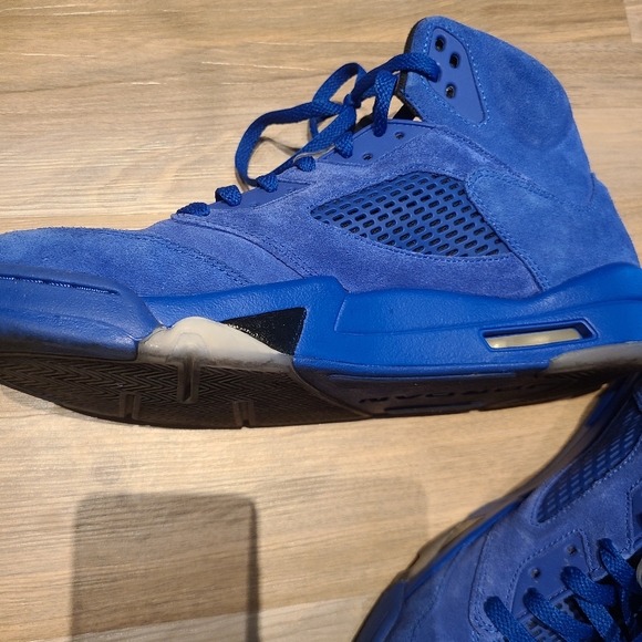 Air Jordan 5 Retro Blue Suede Authentic Size 11.5 - Picture 5 of 8